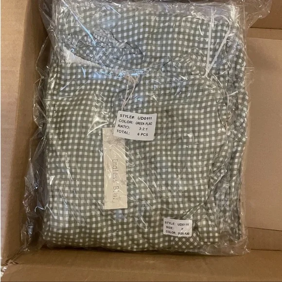 Endless Blu Plaid Printed Woven Cut Out Flirty Mini Dress | Size Medium | NWT - Picture 5 of 5